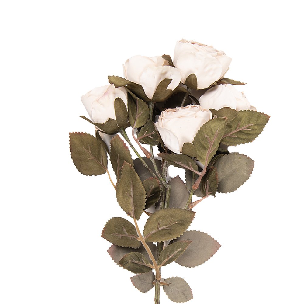 Kunstbloem Roos 43 cm Beige Kunststof