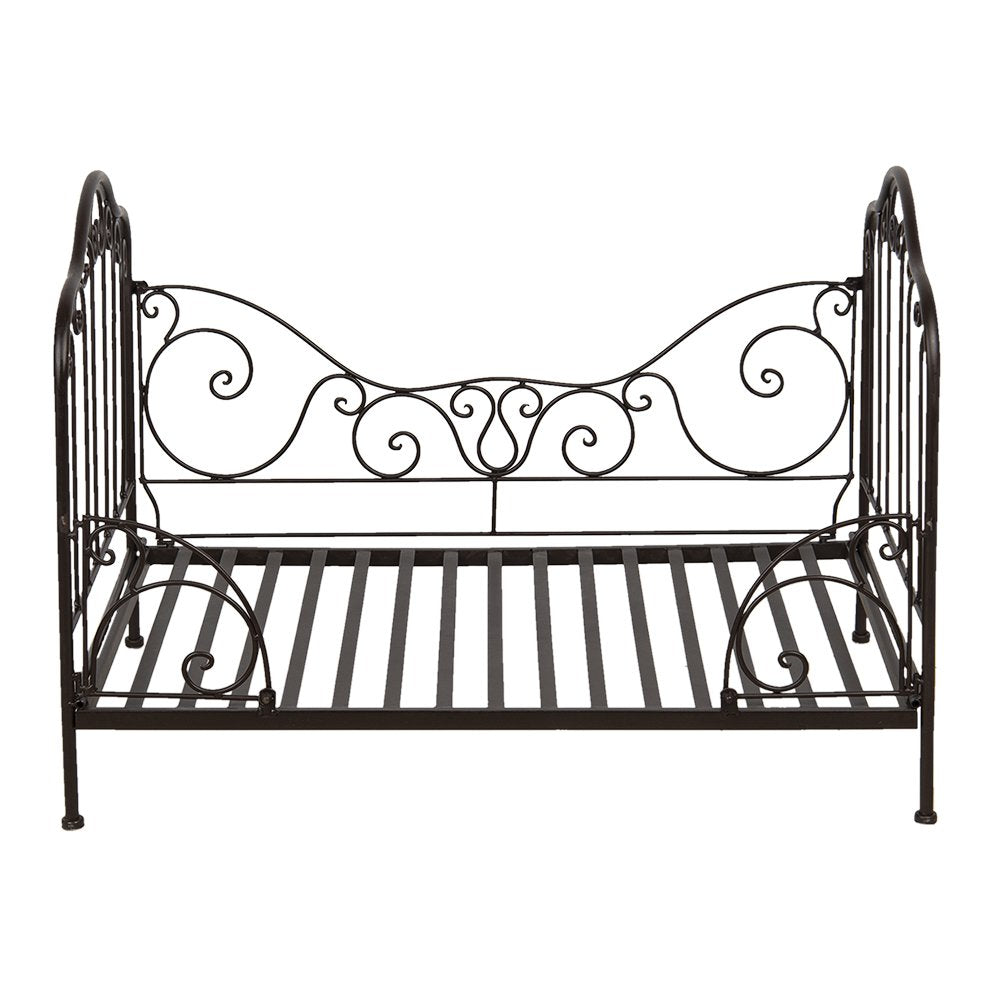 Hondenmand 80x53x58 cm Bruin Zwart IJzer Hondenbed