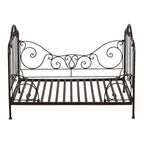 Hondenmand 80x53x58 cm Bruin Zwart IJzer Hondenbed