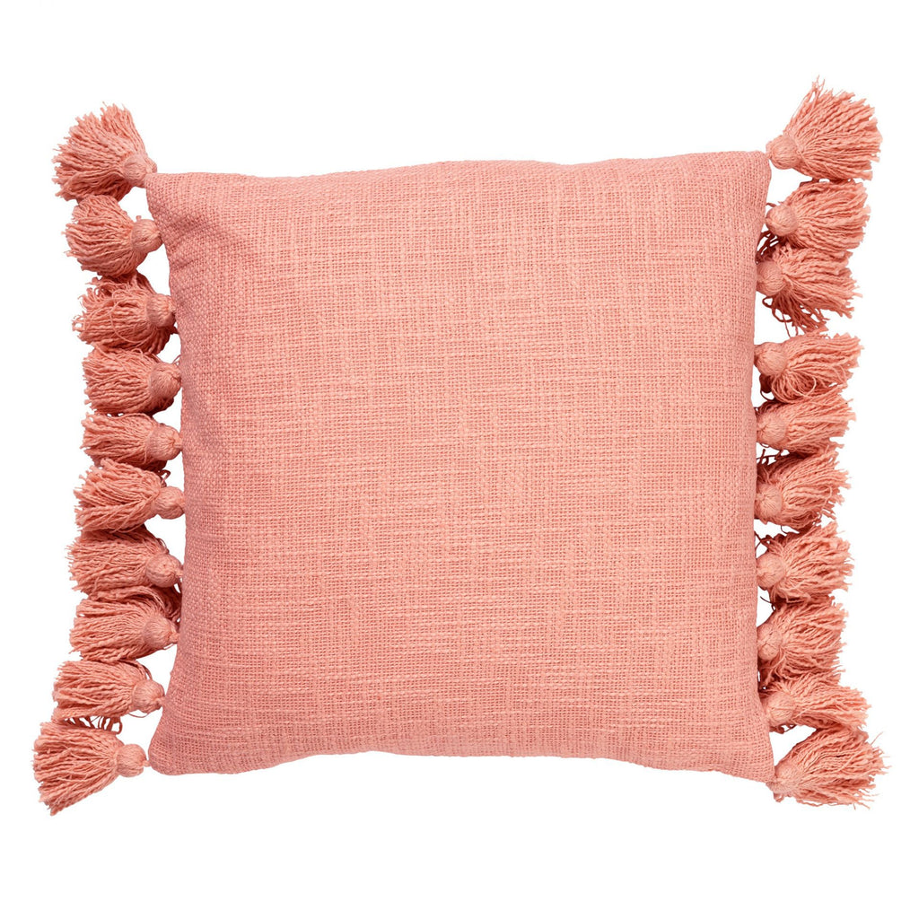 Nederlands decor Ruby - Kussen katoen 45x45 cm gedempte klei - roze