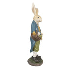 Beeld Konijn 38 cm Bruin Blauw Polyresin Paasdecoratie