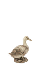 J-Line Eend voor buiten - magnesium - ecru/beige