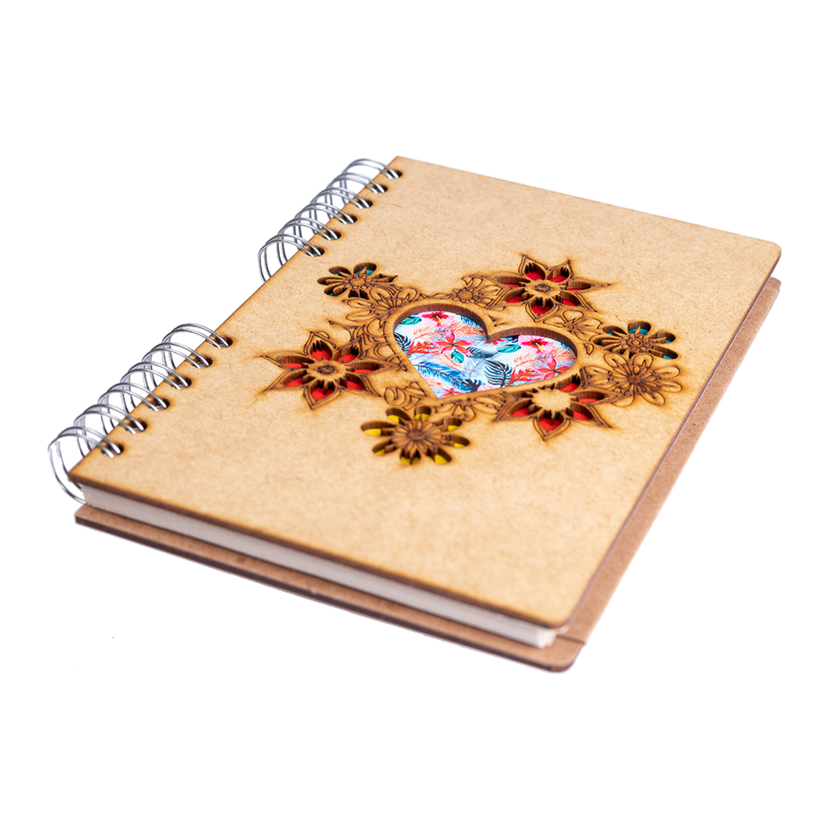 Duurzaam Houten Notitieboek – Komoni – Heartfelt/Hart – Gerecycled papier