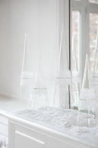 J-Line decoratie Kegel - glas - transparant - large