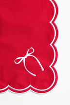 Rosie Scallop servetten met strik (set van 2)