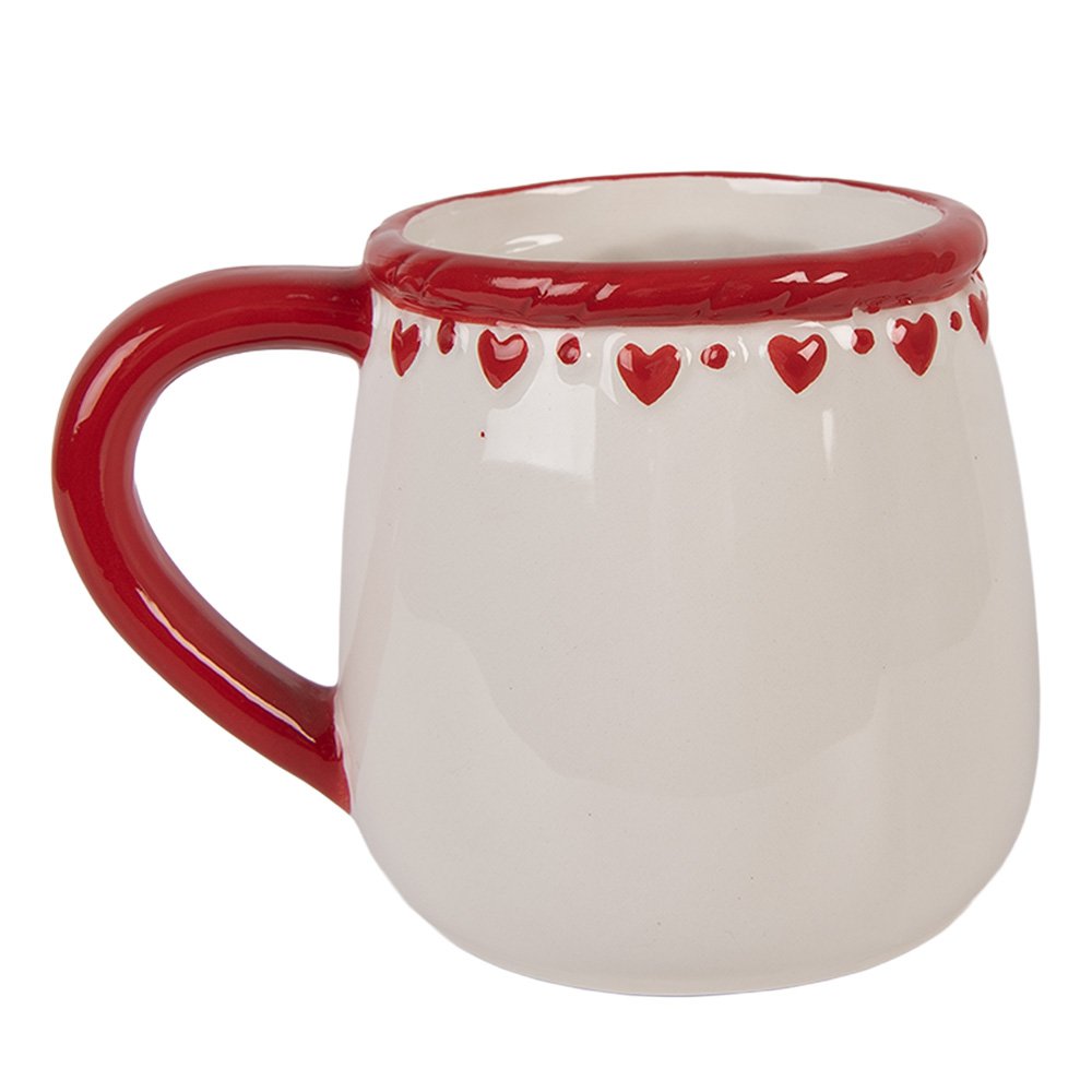Mok 375 ml Wit Keramiek Sneeuwvlokken