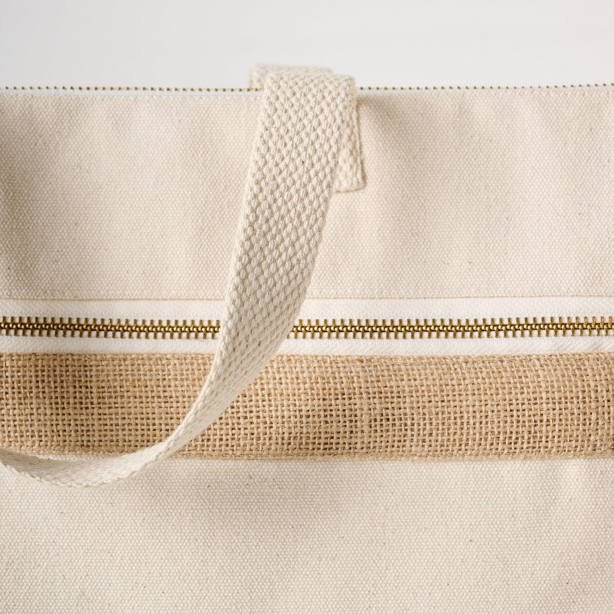 Laptoptas | Katoenen canvas jute-accent