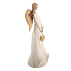 Kerstdecoratie Beeld Engel 10x8x25 cm Beige Kunststof