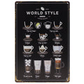 Wereldstijl Retro Wandbord 30x20