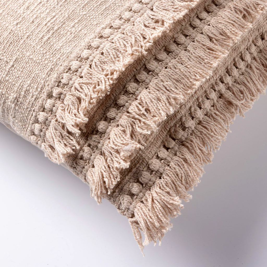Dutch Decor Fara - Kussen 45x45 cm - 100% katoen - Puimsteen - Beige