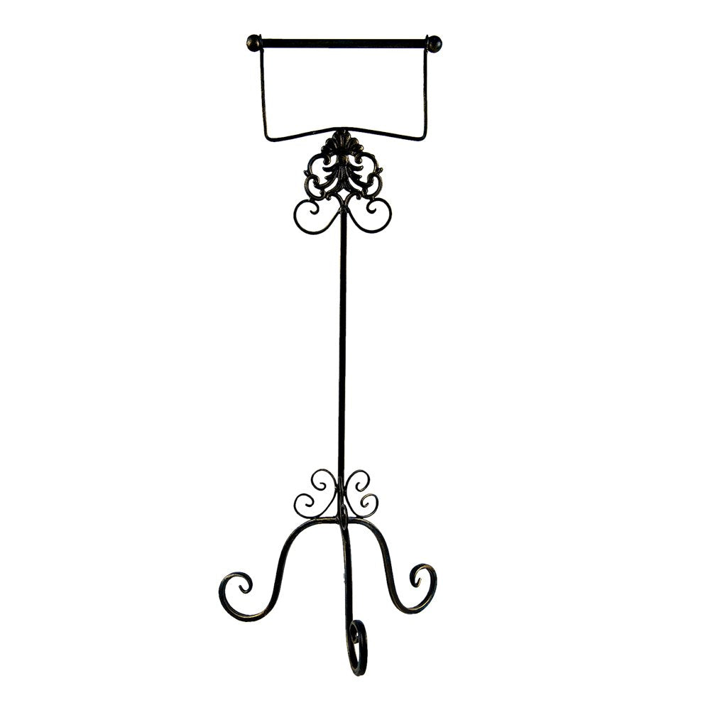 WC Rol Houder 27x24x70 cm Bruin IJzer Toiletrolhouder