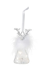 J-Line kersthanger Rendier - glas - transparant - S - LED