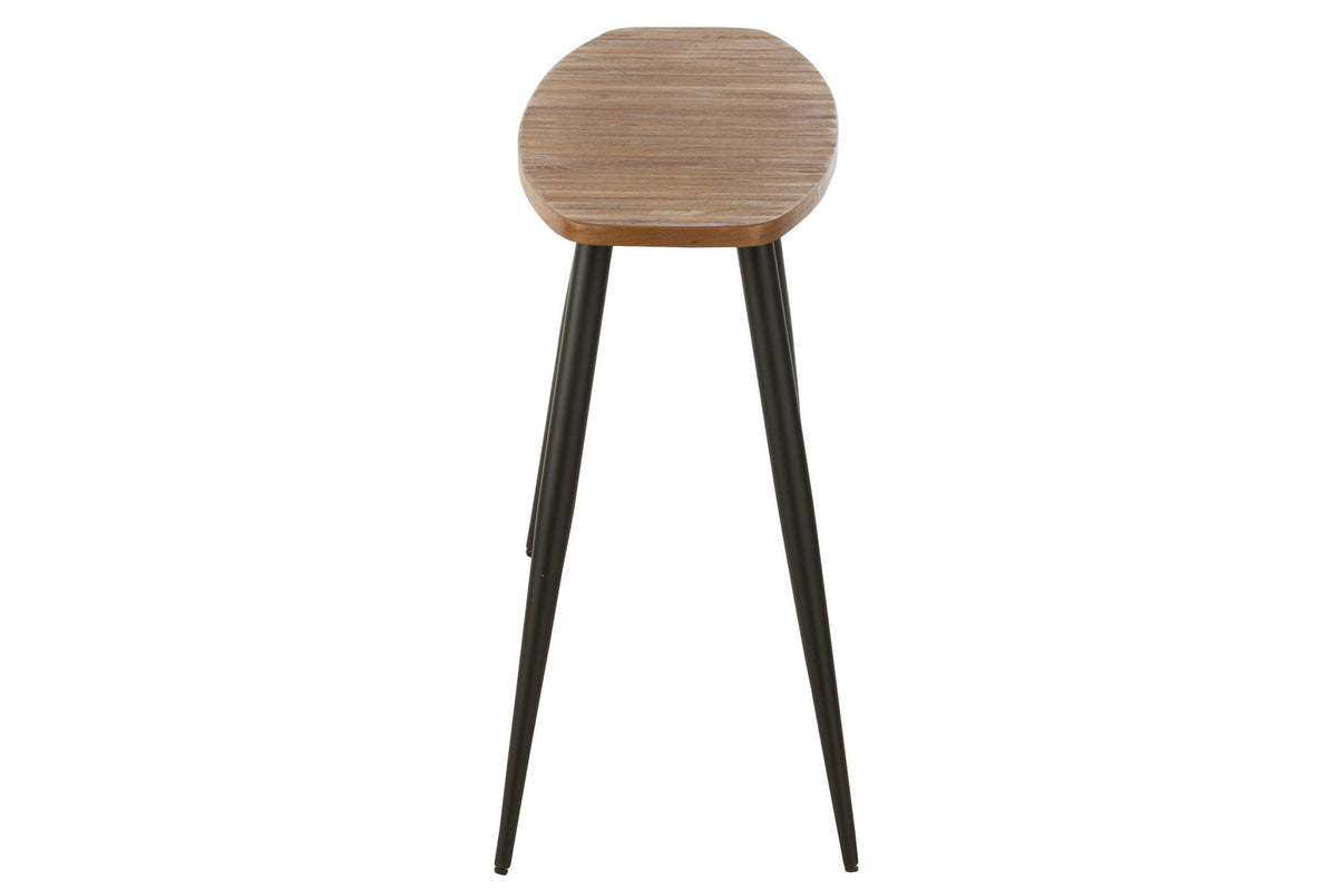J-Line console Ovaal - gerecycleerd hout - naturel