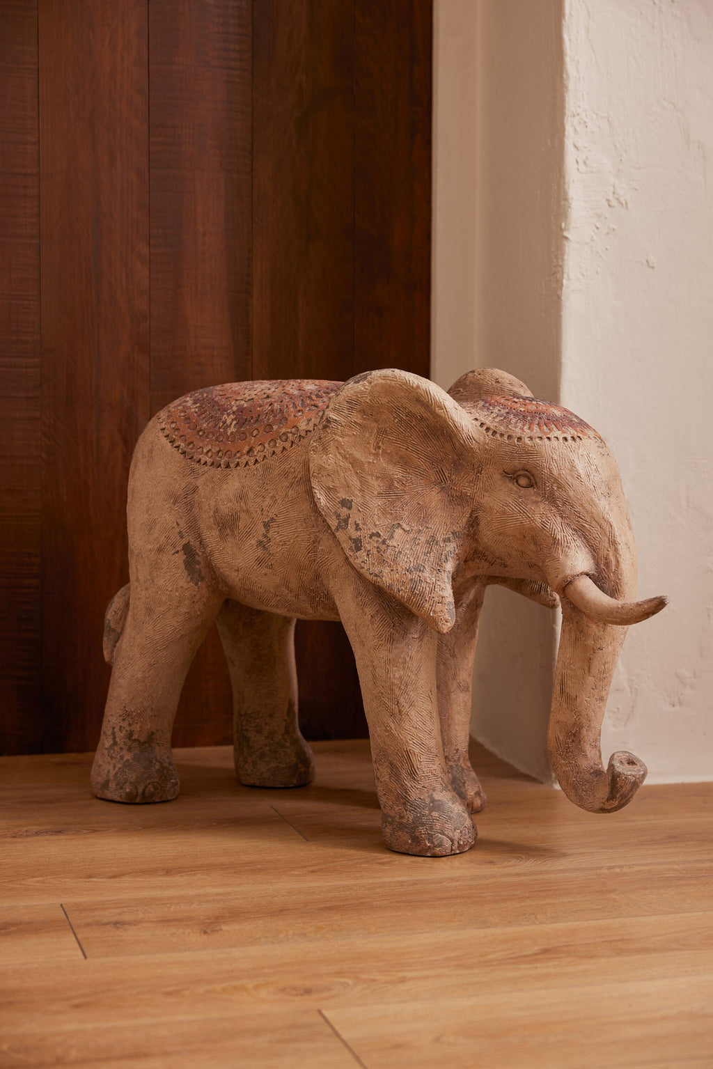 J-Line decoratie Olifant Antiek - polyresin - mix
