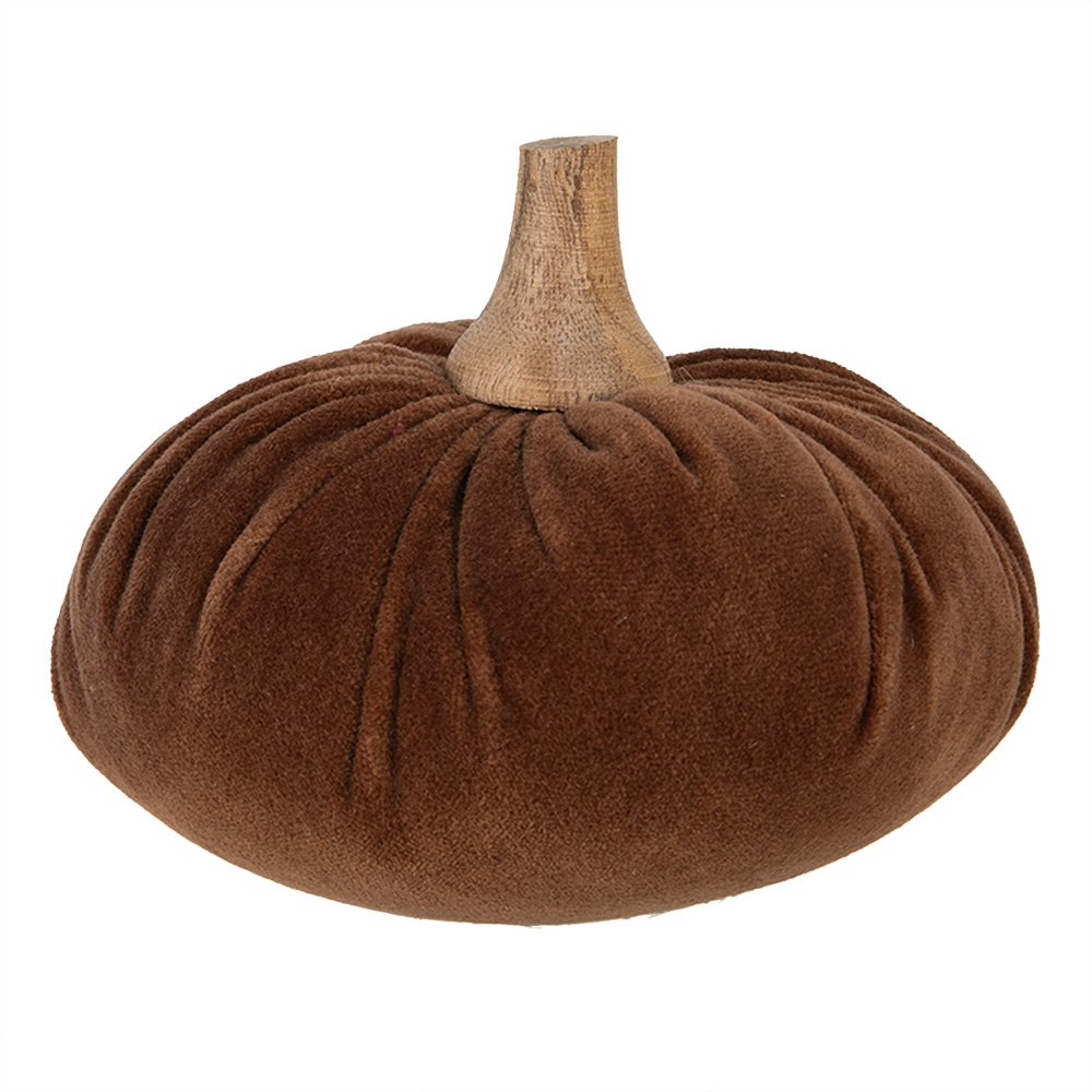 Decoratie Pompoen Ø 15x12 cm Bruin Polyester