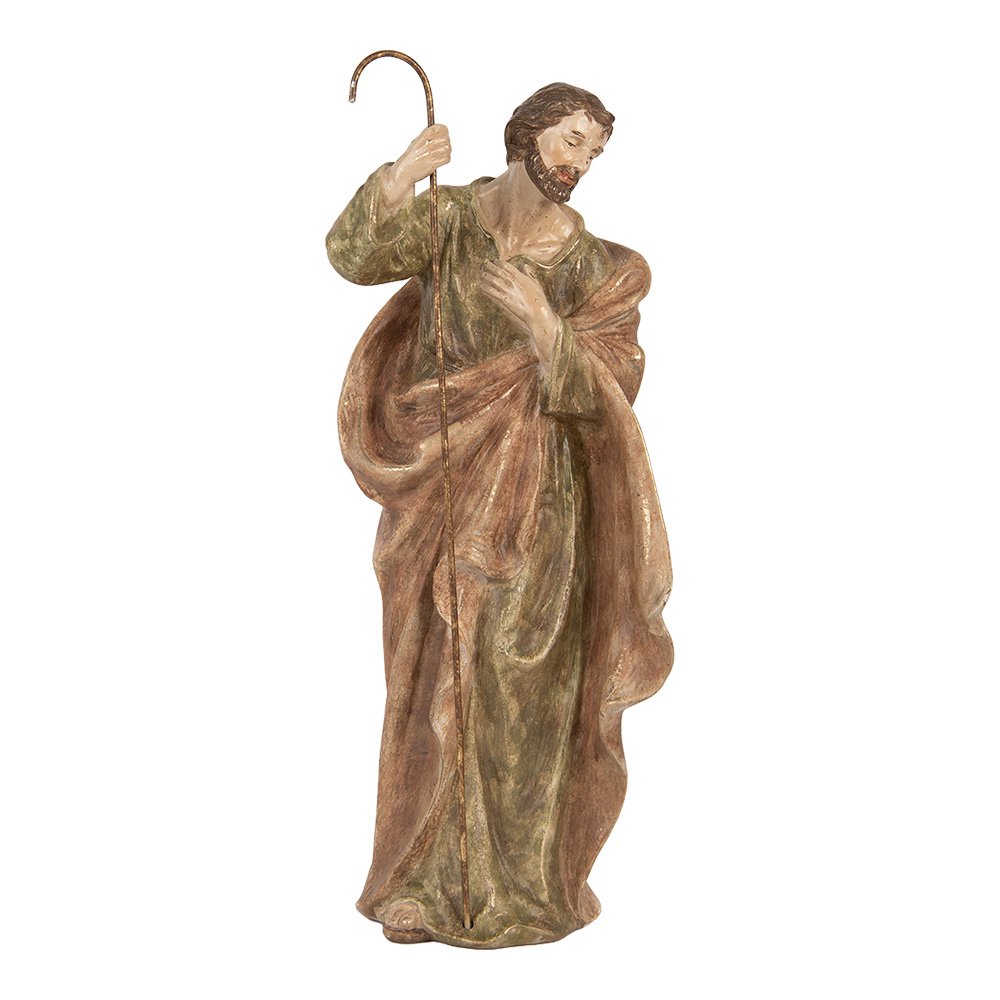 Kerstdecoratie Beeld Kerstgroep 23x12x47 cm Beige Kunststof