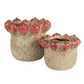 Bloempot Ø 19x16 cm beige terracotta