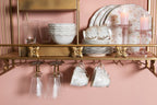 Dinerbord Ø 26 cm Wit Roze Porselein Bloemen Eetbord