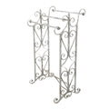 Handdoekenrek 48x36x89 cm Wit Grijs Metaal Handdoekhouder