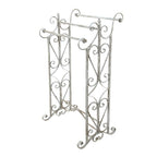 Handdoekenrek 48x36x89 cm Wit Grijs Metaal Handdoekhouder