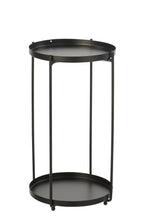 J-Line bijzettafel Rond - ijzer - zwart - S