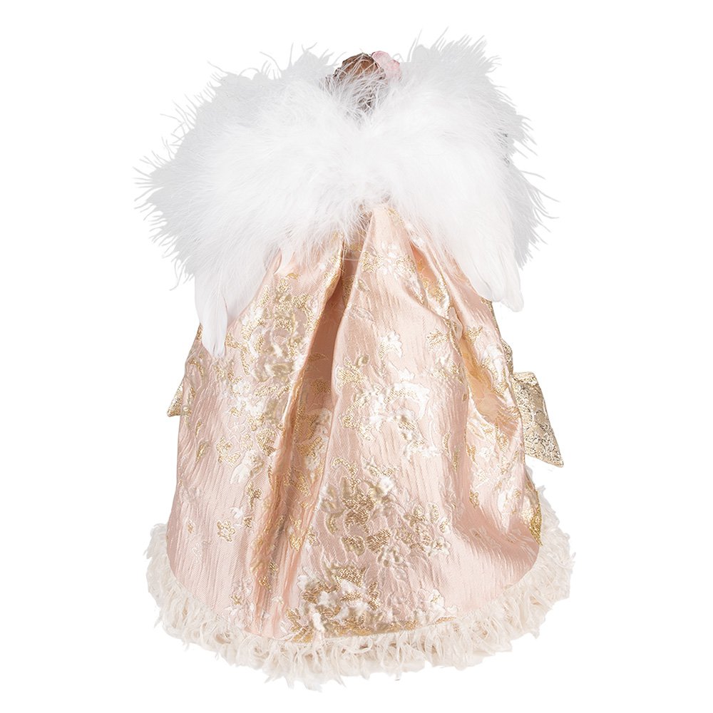 Kerstdecoratie Engel 40 cm Roze Goudkleurig Kunststof Kerstboomversiering