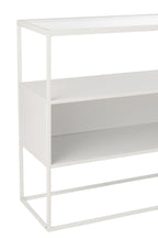 J-Line console Vierkant - metaal/glas - wit