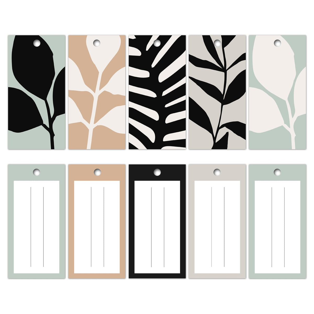 Abstract Botanics cadeaulabels - 100 stuks