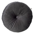 Dutch Decor Olly - Kussen Ø38 cm - Rond fluweel - Antraciet Grijs
