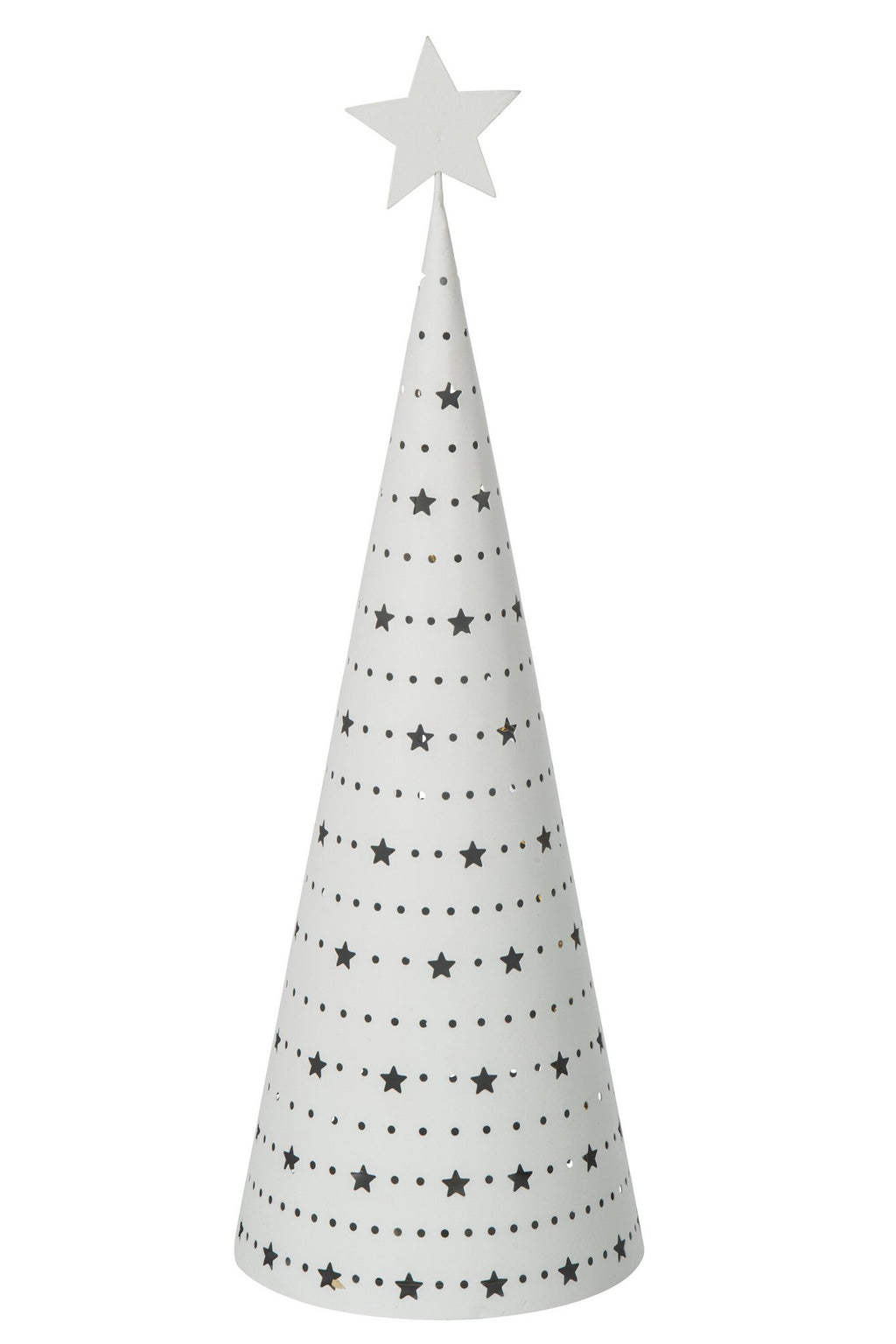 J-Line Ledkerstboom - ijzer - wit - large
