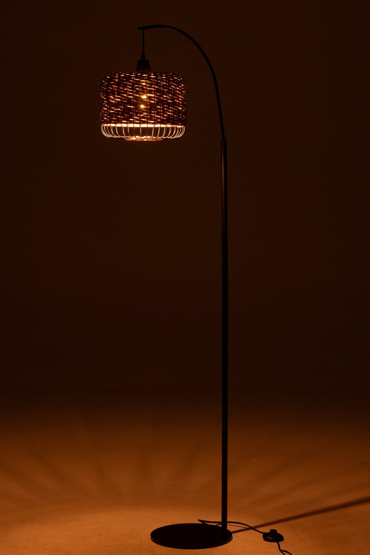 J-Line Staanlamp Lanterne Metaal Naturel