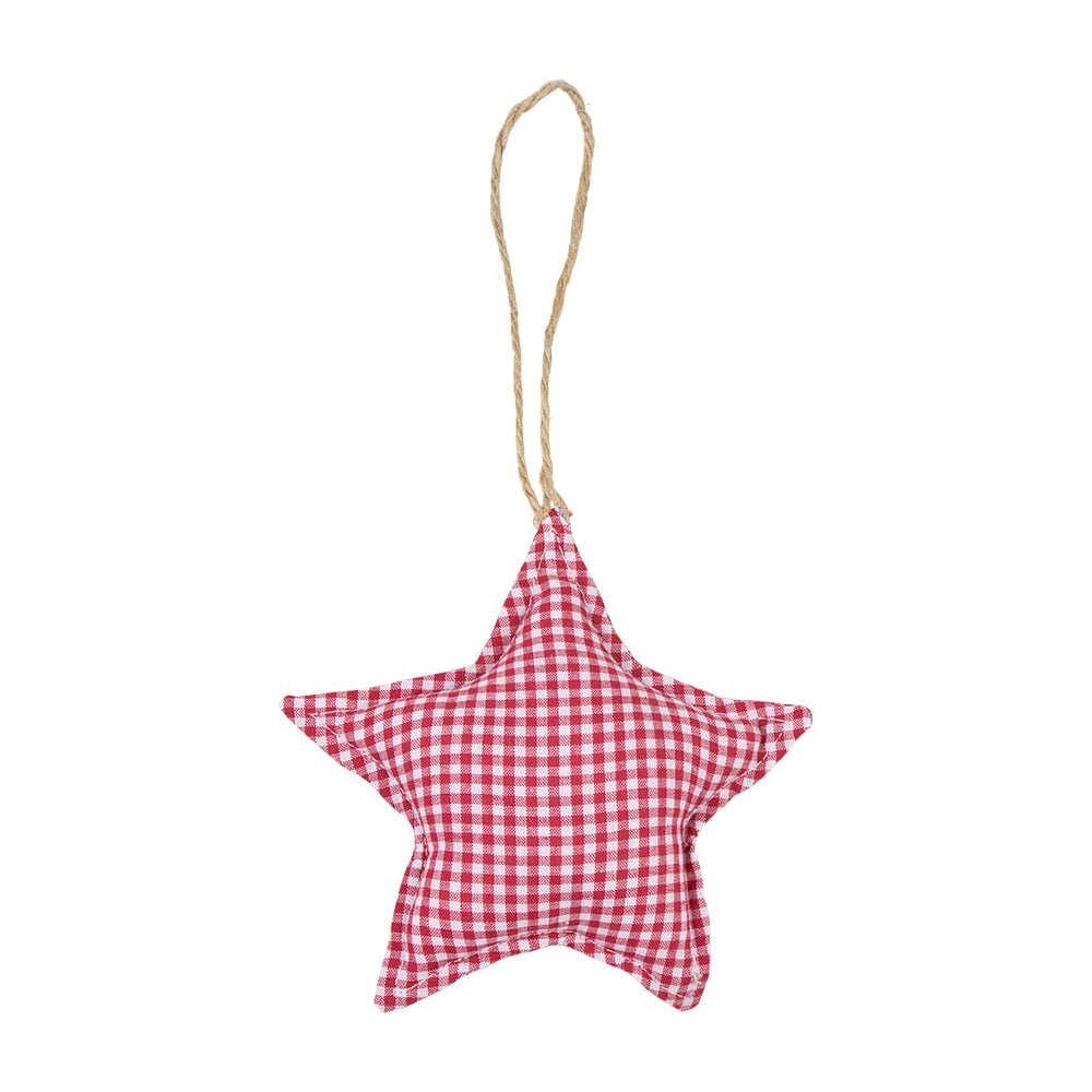 Hanger katoen ster donker rood 16cm