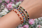 Dames armband Carneool en Rozenkwarts 4 mm