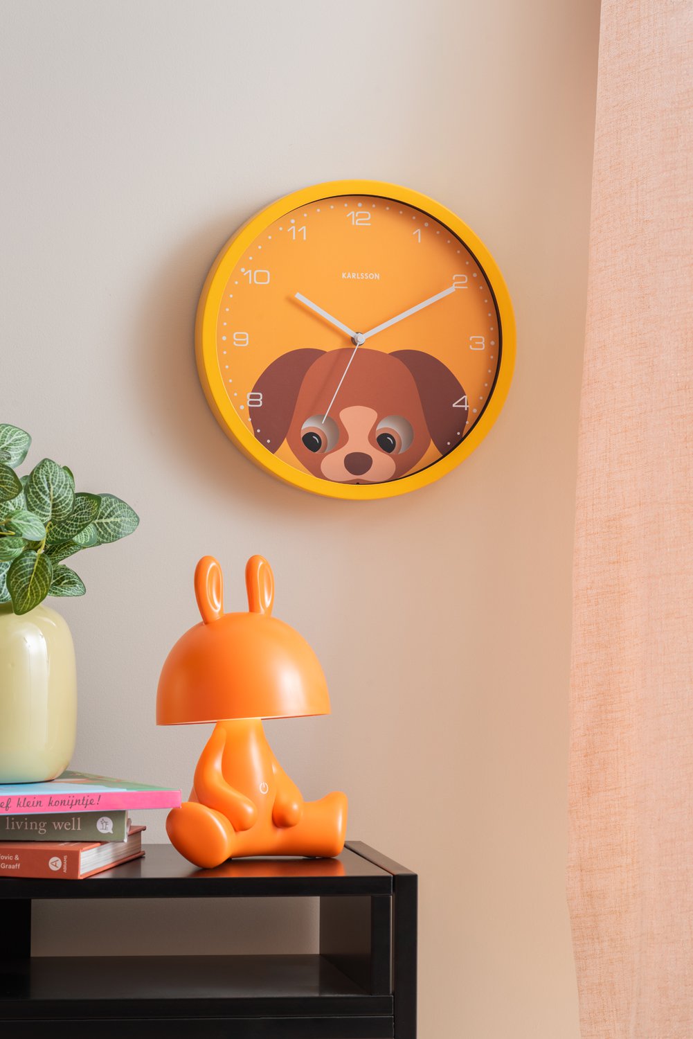 Wandklok Kiekeboe Hond