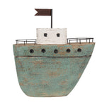 Decoratie Boot Groen Metaal