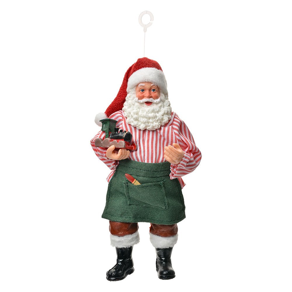 Kersthanger Kerstman 17 cm Rood Textiel