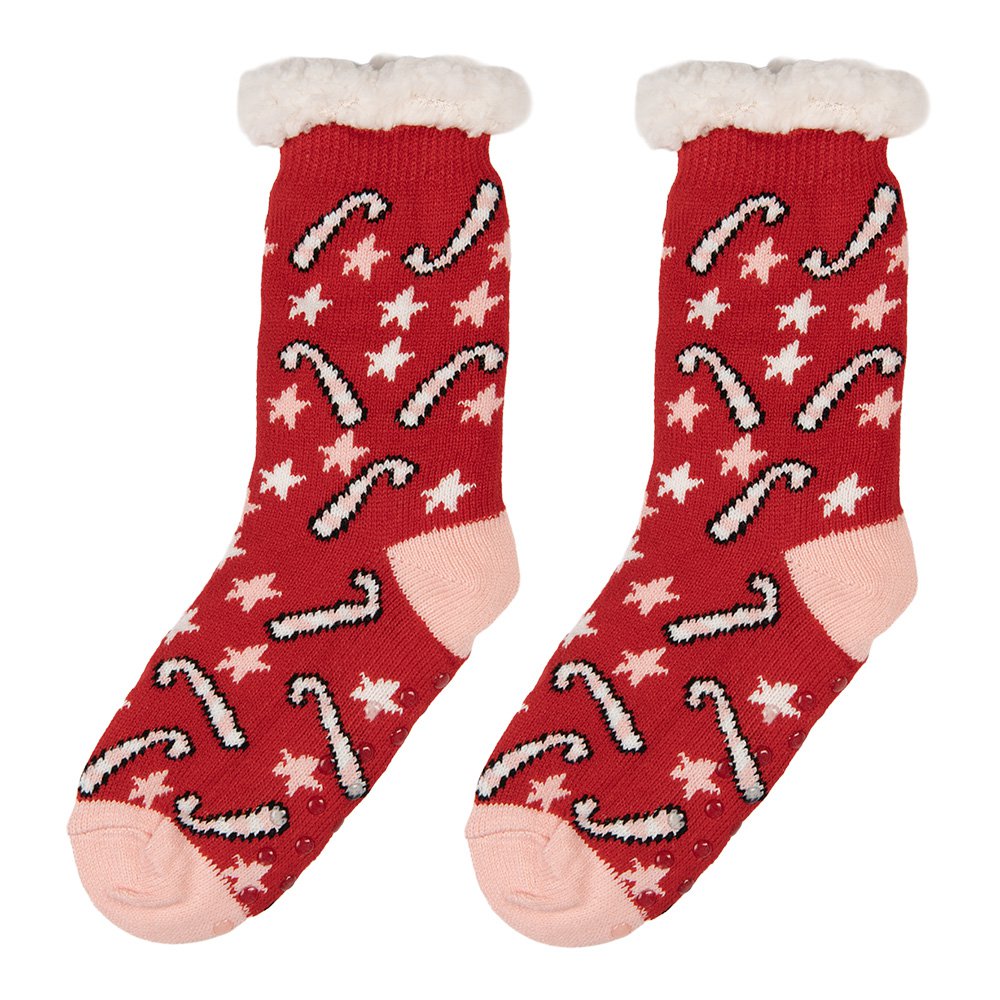 Kerstsokken one size Rood Synthetisch