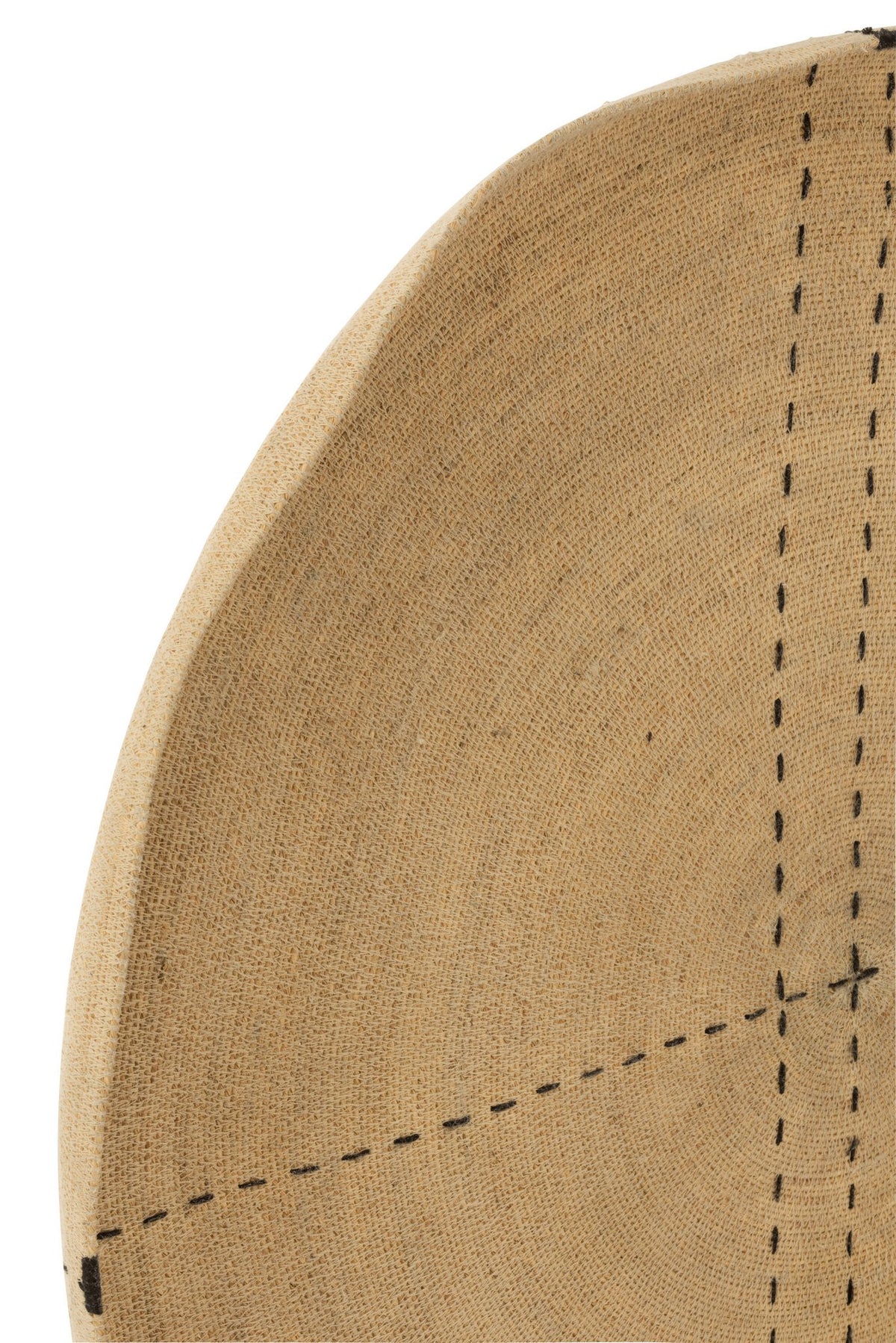 J-Line wanddecoratie Plateau Stippellijnen - zeegras - naturel/zwart