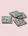 Coaster | Vegan Leather Floral Print | Set of 4