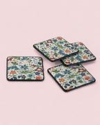 Coaster | Vegan Leather Floral Print | Set of 4