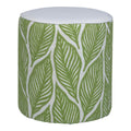 Lilou Poef bladeren groen 40x40x45cm