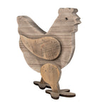 Decoratie Beeld Kip 28 cm Bruin Hout