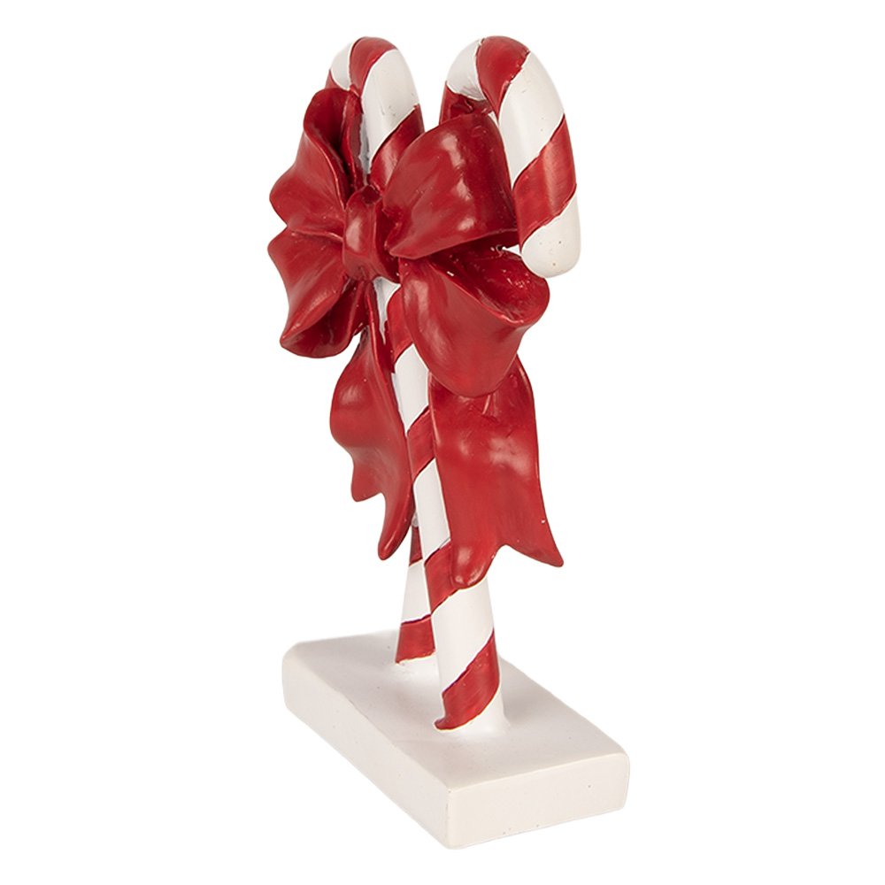 Kerstdecoratie Beeld Zuurstok 12x5x16 cm Rood Kunststof