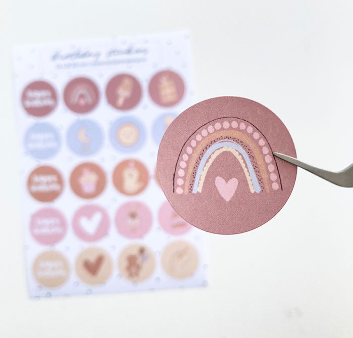 Stickervel A5 | birthday girls stickers