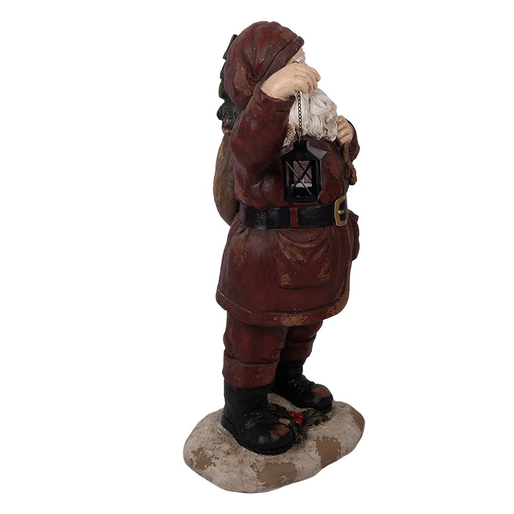 Decoratie Beeld Kerstman 37x39x82 cm Rood Keramisch materiaal