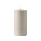 Led Kaars weduwe beige 15x8cm