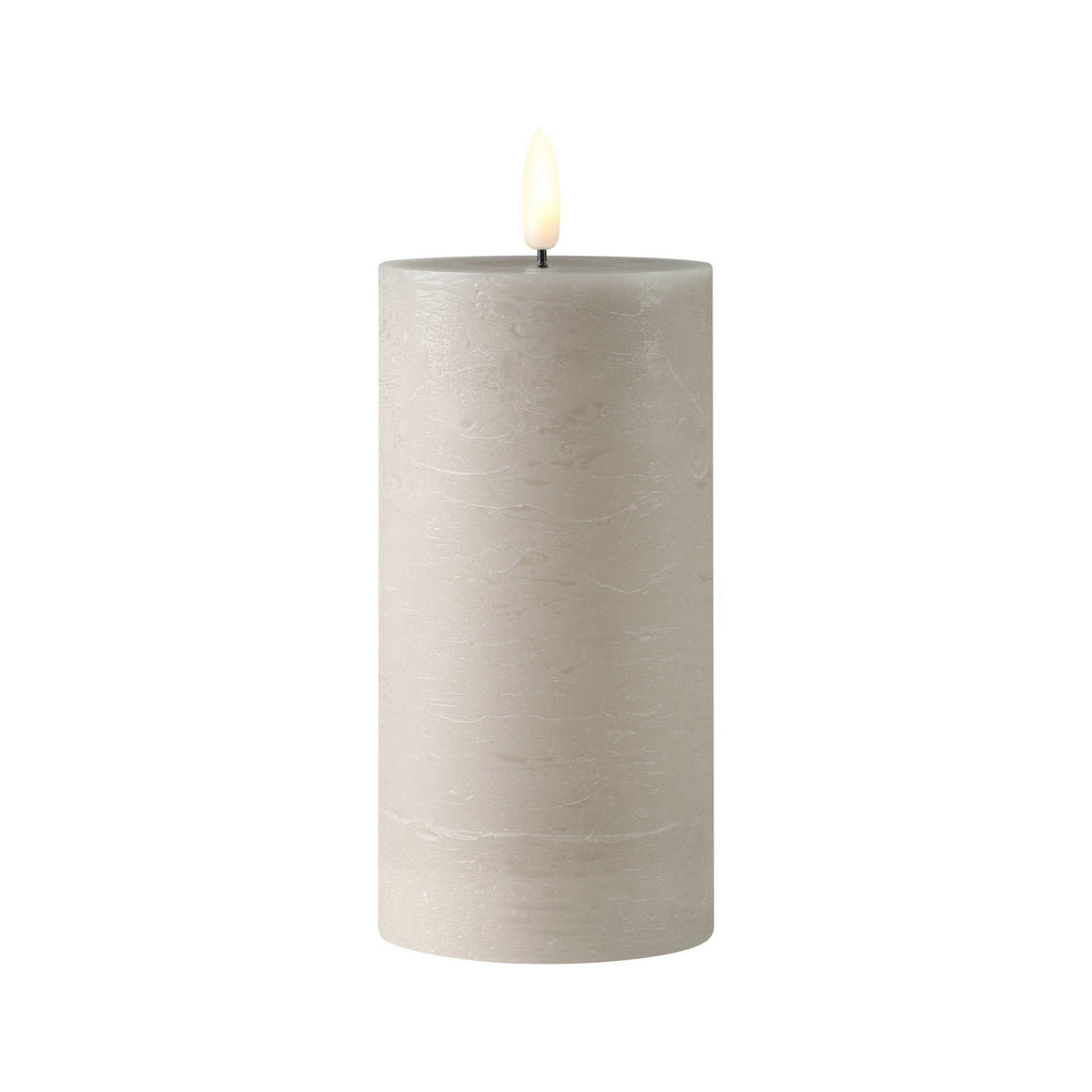 Led Kaars weduwe beige 15x8cm