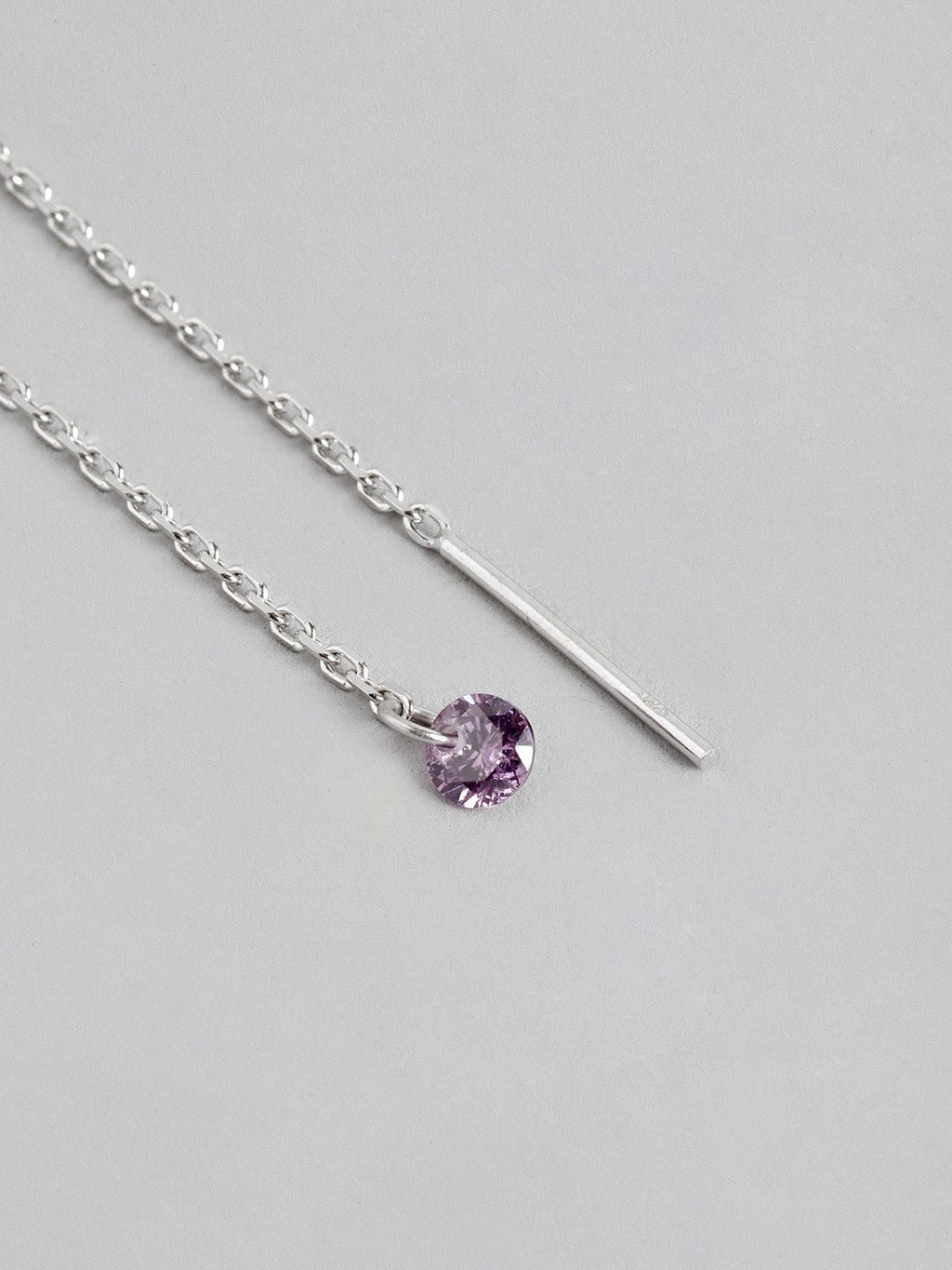 Oorbellen | Sterling verzilverd kubisch | Rhodium