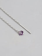 Oorbellen | Sterling verzilverd kubisch | Rhodium