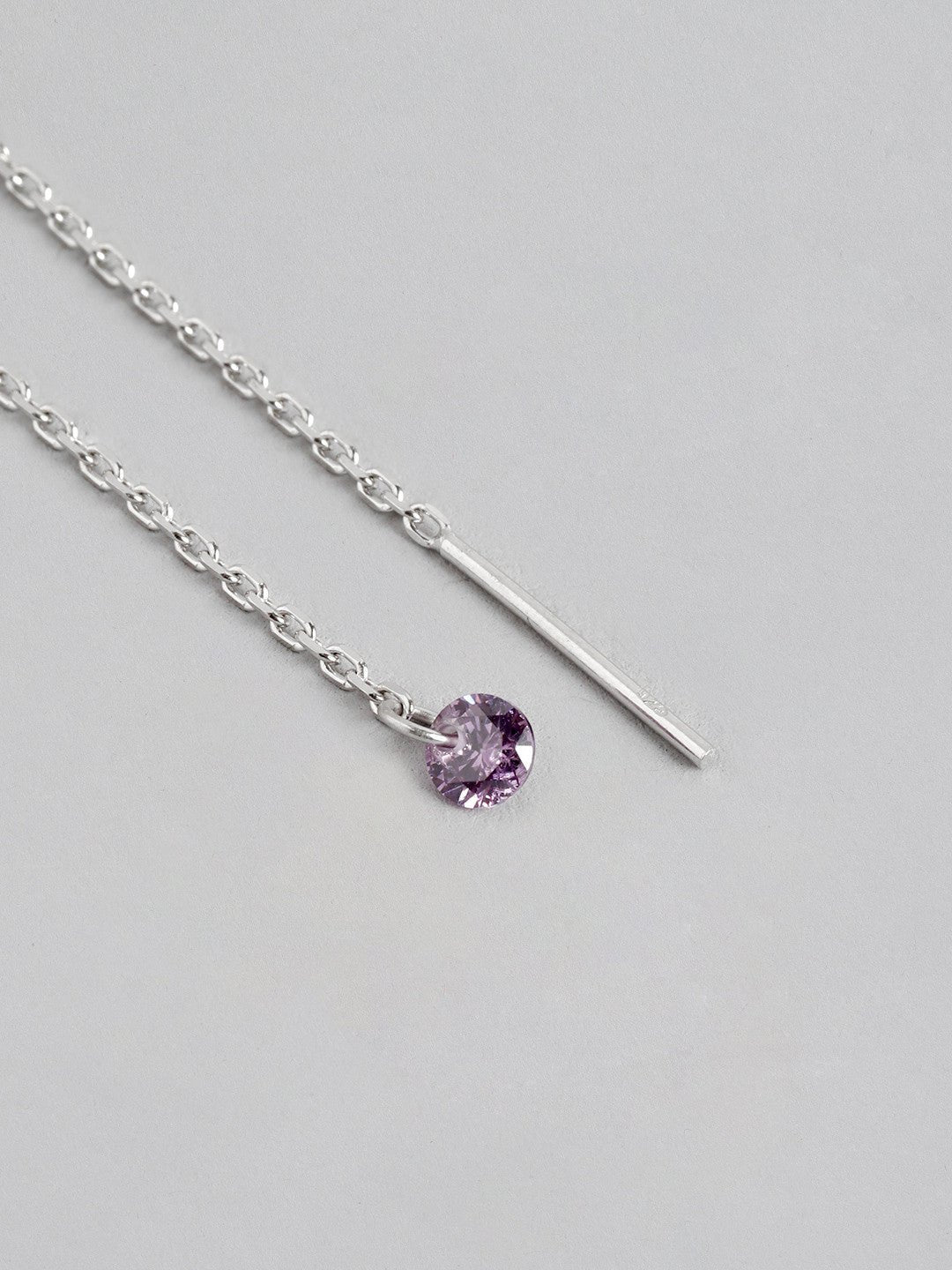 Oorbellen | Sterling verzilverd kubisch | Rhodium